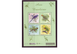 742. Brazil / Brésil / Brasil / 2001 / Bird / Map / Oiseaux / Aves / Parrots / WWF - Papageien