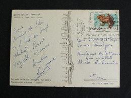 ESPAGNE SPAIN ESPANA AVEC YT 1920 GRENOUILLE FROG - TARRAGONA PLAGE SALOU - Briefe U. Dokumente