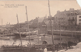 56 PORT-LOUIS    Le Boulevard Et La Rue De La Pointe      SUP PLAN  1915. Avec Bateau En Construction.     RARE - Port Louis