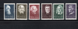 Poland 1959 Space, Great Scientists Set Of 6 MNH - Europa