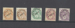 PREOBLITERE - Série De T Timbres - Type Blanc  Yvert 39 à 43 - - 1893-1947