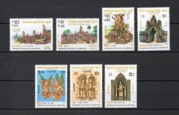 KAMPUCHEA  N° 376 à 382  NEUFS SANS CHARNIERE COTE 8.00€   CULTURE KHMERE - Kampuchea