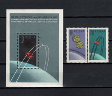 Poland 1962 Space, Vostok 3 And 4, Set Of 2 + S/s MNH - Europa