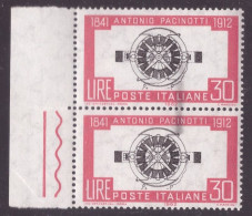 Italia Repubblica, 30 Lire Pacinotti Del 1962 Coppia Nuova ** Con Varietà Di Stampa    -GA34 - 1961-70: Ungebraucht