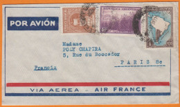 Argentine   Lettre De BUENOS AIRES  Avec 3 Timbres Par AIR FRANCE 1930-1940 Avec 1p +5c +40c - Cartas & Documentos