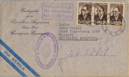 1956 PERÚ , CORREO CONSULAR , CORRESPONDENCIA DIPLOMÁTICA , FRANQUICIA POSTAL PANAMERICANA , CONSEJERIA ECONÓMICA - Perú