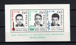 Poland 1964 Space, Voshod, Komarov, Feoktisov, Jegorov S/s MNH - Europa