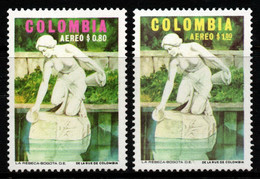 20- KOLUMBIEN - 1972- MI#:1240-1241 - MNH- “REBECA” MONUMENT IN BOGOTA - Colombia