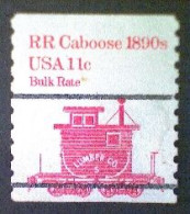 United States, Scott #1905a, Used(o), 1984 Coil, Transportation Series: Caboose Of 1890s, 11¢, Red - Gebraucht