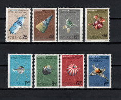 Poland 1966 Space Research Set Of 8 MNH - Europa