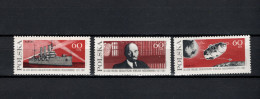 Poland 1967 Space, October Revolution 50th Anniversary Set Of 3 MNH - Europa