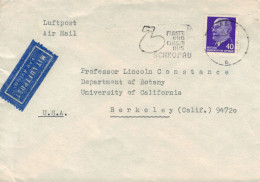 Hermann Meusel Halle 1971 > Prof. Lincoln Constance Berkeley Amerikanische Gesellschaft Der Pflanzentaxonomen Botanik - Storia Postale