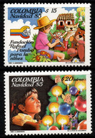 17- KOLUMBIEN - 1985- MI#:1661,1662- MNH- CHIRSTMAS / NAVIDAD - Colombie