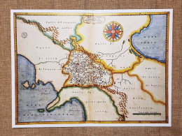 Carta Principato Ultra Regno Delle Due Sicilie Borbone Del 1613 Cartaro Ristampa - Geographical Maps