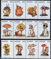 Guyana 1996 Mushrooms 3x4v [:::], Mint NH, Nature - Insects - Mushrooms - Mushrooms