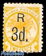 Samoa 1895 Overprint 1v, Unused (hinged), Nature - Trees & Forests - Rotary, Lions Club