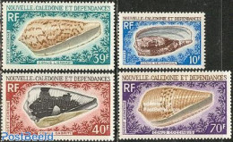 New Caledonia 1968 Shells 4v, Mint NH, Nature - Shells & Crustaceans - Nuevos