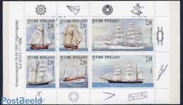 Finland 1997 Ships 6v In Booklet, Mint NH, Transport - Stamp Booklets - Ships And Boats - Neufs