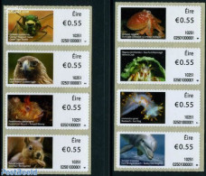 Ireland 2010 Automat Labels, Animals 8v, Mint NH, Nature - Animals (others & Mixed) - Fish - Insects - Sea Mammals - A.. - Neufs