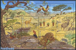 Namibia 2001 Central Highlands 10v M/s, Mint NH, Nature - Animals (others & Mixed) - Birds - Reptiles - Namibië (1990- ...)