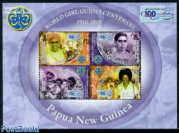 Papua New Guinea 2010 Girl Guides Centenary 4v M/s, Mint NH, Sport - Scouting - Papua New Guinea