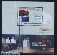 Papua New Guinea 2008 European Union S/s, Mint NH, History - Europa Hang-on Issues - Flags - Idées Européennes