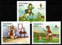 16- KOLUMBIEN - 1980- MI#:1456-1458-MNH- RAFAEL POMBO TALES – CHRISTMAS / NAVIDAD - Kolumbien