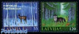 Latvia 2011 Europa, Forests 2v, Mint NH, History - Nature - Europa (cept) - Animals (others & Mixed) - Deer - Trees & .. - Rotary, Lions Club