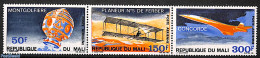 Mali 1969 Aviation History 3v [::], Mint NH, Transport - Balloons - Aircraft & Aviation - Airships