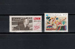 Poland 1970/1971 Space, Lenin. Children Painting 2 Stamps MNH - Europa