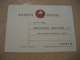 To PORTO No Cancel Bilhete Postal Stationery Card PORTUGAL - Enteros Postales