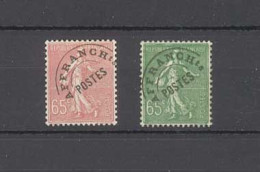 PREOBLITERE - 2 Timbres - Yvert 48, 49 -  Semeuses  Lignées - Neuf Sans Trace De Charnière - 1893-1947