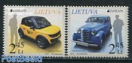 Lithuania 2013 Europa, Postal Transport 2v, Mint NH, History - Transport - Europa (cept) - Post - Automobiles - Post