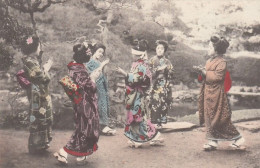 Japanese Women Kimono Play Game With Blindfold C1900s/10s Vintage Postcard - Sonstige & Ohne Zuordnung