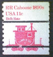 United States, Scott #1905a, Used(o), 1984 Coil, Transportation Series: Caboose Of 1890s, 11¢, Red - Oblitérés