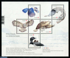 Canada 2017 Birds S/s, Mint NH, Nature - Birds - Birds Of Prey - Owls - Unused Stamps