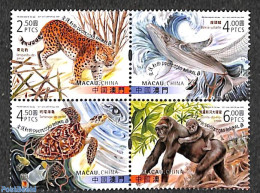 Macao 2020 Animal Protection 4v [+], Mint NH, Nature - Animals (others & Mixed) - Cat Family - Monkeys - Sea Mammals -.. - Nuovi