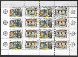 GREECE 1990 Europe / CEPT Complete MNH Sheet With 16 Sets Vl. 1798 / 1799 - Unused Stamps