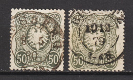 MiNr. 38 Und 38 D (verbreiterte Makre) Gestempelt - Used Stamps