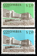 01- KOLUMBIEN - 1973- MI#:1243,1244- MNH- JAVERIANA UNIVERSITY. EDUCATION / ARCHITECTURE - Colombia