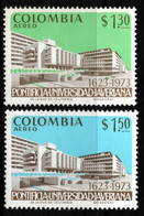 01- KOLUMBIEN - 1973- MI#:1243,1244- MNH- JAVERIANA UNIVERSITY. EDUCATION / ARCHITECTURE - Kolumbien