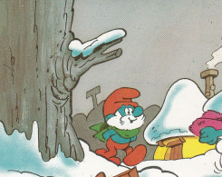 PEYO. LES SCHTROUMFS En HIVER. Autocollant PUB SAMO CHIPS 1982 N° 1 - Aufkleber