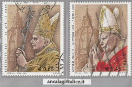 USATI ITALIA 2005 - Ref.0984 "GIOVANNI PAOLO II° E BENEDETTO XVI° " Serie Di 2 Val.  - - 2001-10: Usati