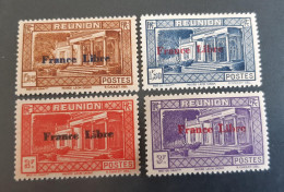 Réunion 1943 Yvert 207, 209, 211, 212 MH - Nuovi