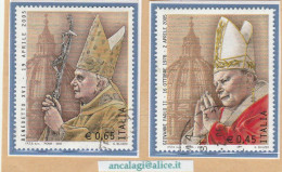 USATI ITALIA 2005 - Ref.0984A "GIOVANNI PAOLO II° E BENEDETTO XVI° " Serie Di 2 Val.  - - 2001-10: Usati