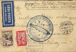 1931 ZEPPELIN , BUDAPEST - KAPOSVÁR , MAGNÍFICO SOBRE CIRCULADO , YV. 15 , 25 ( 2 PENGO - ZEPPELIN )  AÉREOS - Briefe U. Dokumente