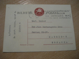 LISBOA 1960 To Madrid Spain Cancel Bilhete Postal Stationery PORTUGAL - Covers & Documents