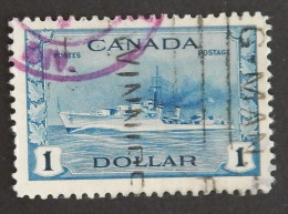 CANADA YT 218 OBLITÉRÉ "DESTROYER IROQUOIS" ANNÉES 1943/1948 - Used Stamps