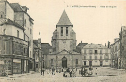 77* LAGNY Place Eglise    MA80-1484 - Lagny Sur Marne