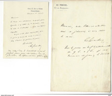 EMILE DE GIRARDIN (1802 - 1881) 2 LAS AUTOGRAPHE ORIGINAL AUTOGRAPHE JOURNALISTE - Scrittori